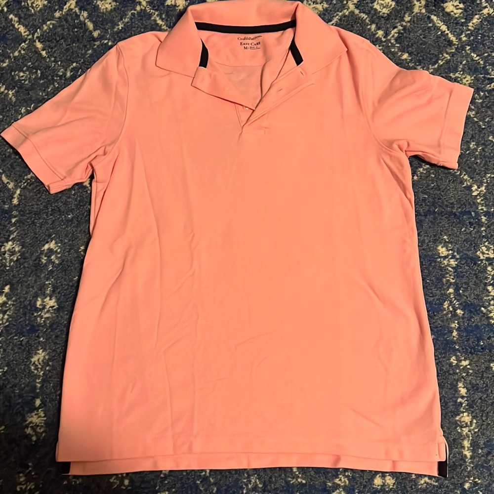 Croft&Barrow Pink Polo T-Shirt Men’s Medium